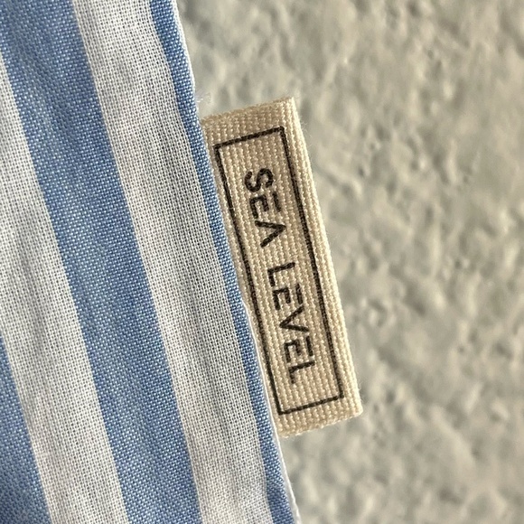 NWT SEA LEVEL SWIM | Summer Beach Striped Sails Boho Maxi Dress in Blue | Size M - Picture 8 of 13